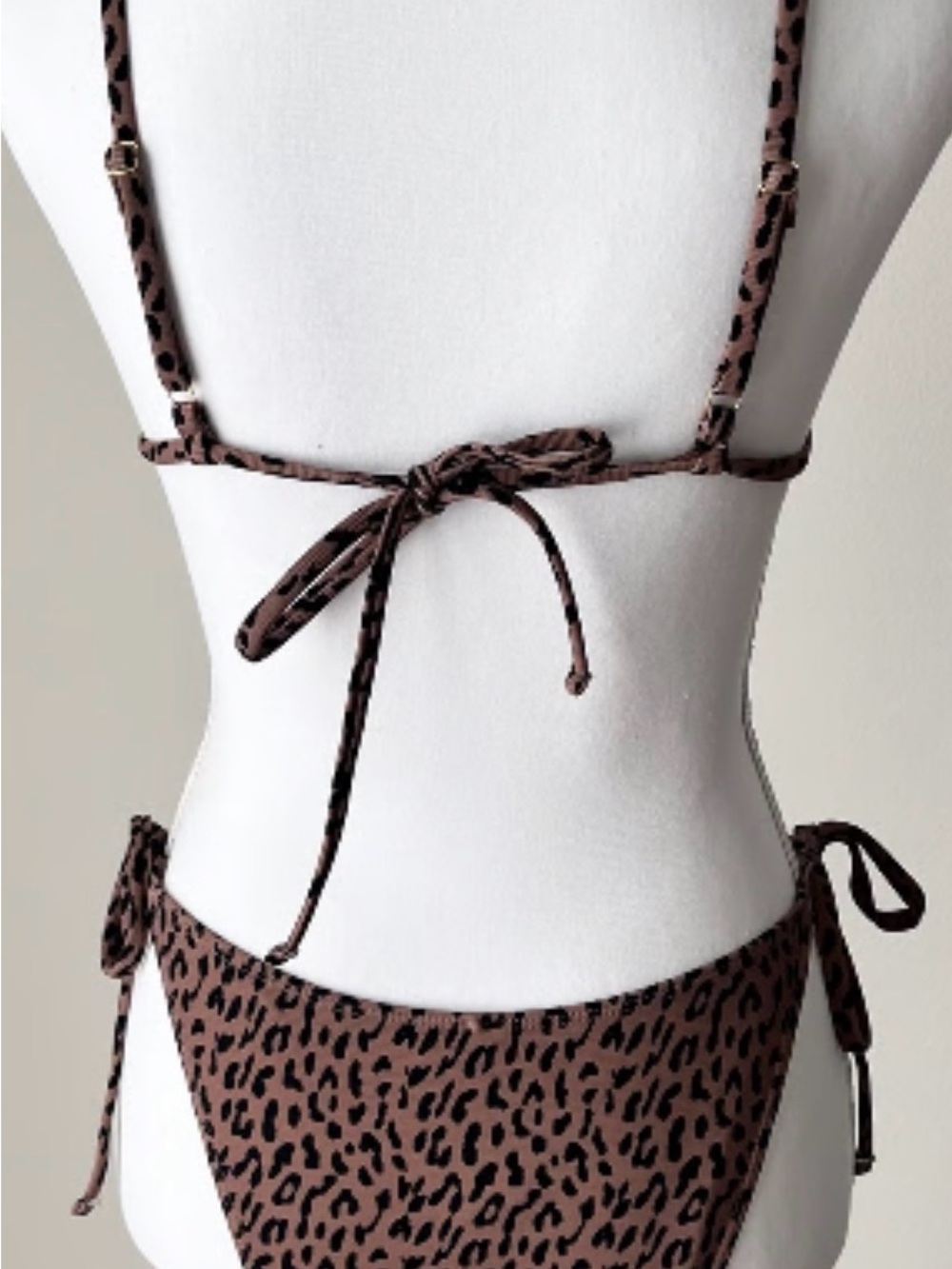 Wilo The Label Black and Brown Leopard Print Bikini BRAND NEW WITHOUT TAGS - Picture 6 of 7